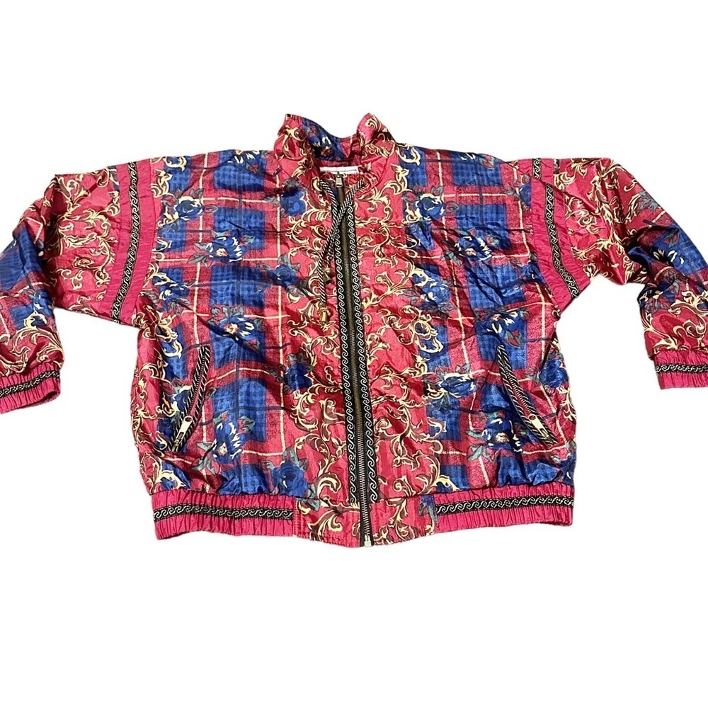 Vintage Westbound Colorful Baroque Zip 80’s Windbreaker Size M Unisex ROC Taiwan